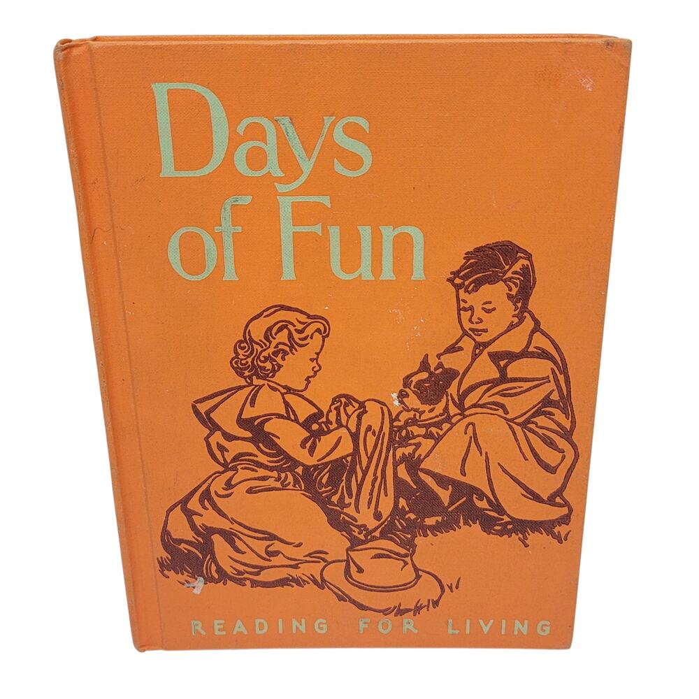 1950 1st Ed "Days of Fun" Reading Primer Bobbs-Merrill Vintage School Book